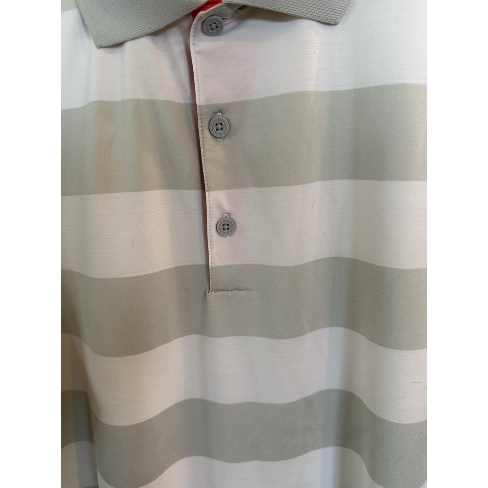 Men's XL Adidas Polo Golf Shirts - Lightly Worn, White/Gray - Picture 2 of 4